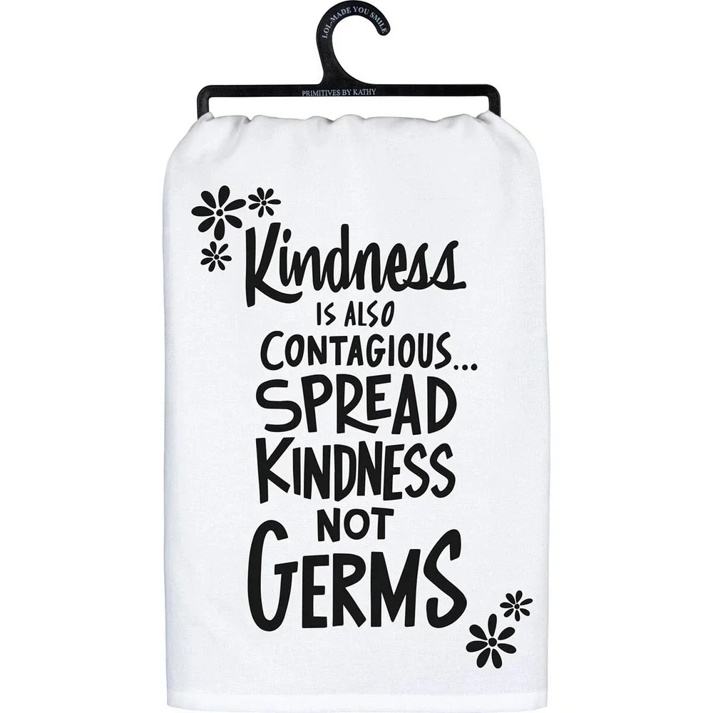 Primitives by Kathy Spread Kindness‎ Not Germs Dish Towel 19874
